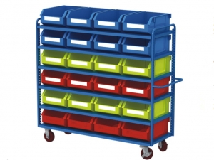 Modularer Trolley aus Metall mit 6 Ebenen